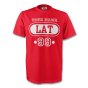 Latvia Lat T-shirt (red) + Your Name