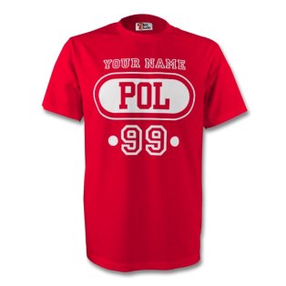 Poland Pol T-shirt (red) + Your Name
