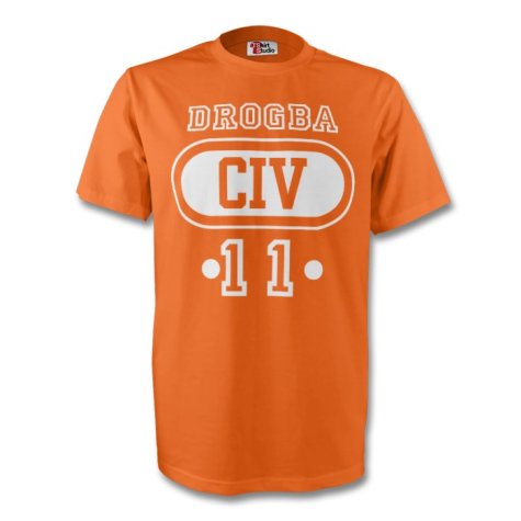 Didier Drogba Ivory Coast Civ T-shirt (orange)