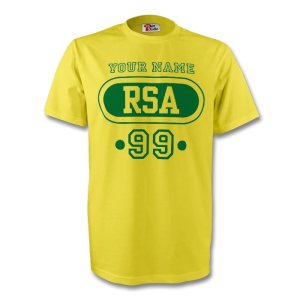 South Africa Rsa T-shirt (yellow) + Your Name