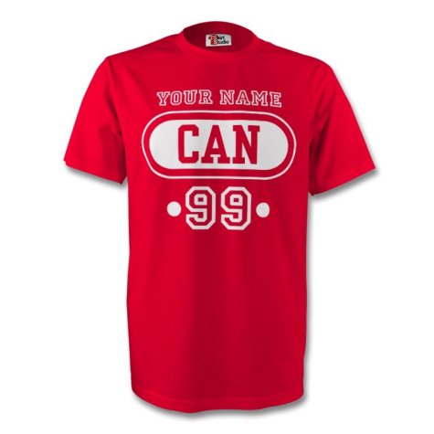 Canada Can T-shirt (red) + Your Name