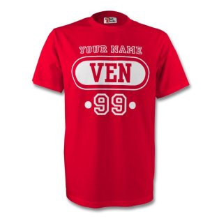 Venezuela Ven T-shirt (red) + Your Name
