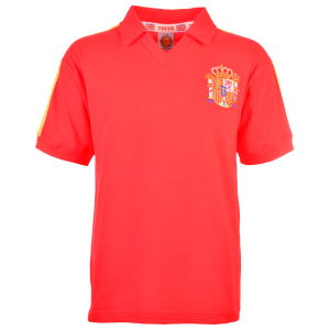 Spain 1982 World Cup Kids Red Retro Football Shirt