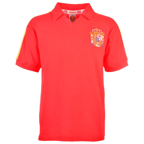 Spain 1982 World Cup Kids Red Retro Football Shirt