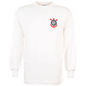 Corinthians Paulista 1970s Kids Retro Football Shirt