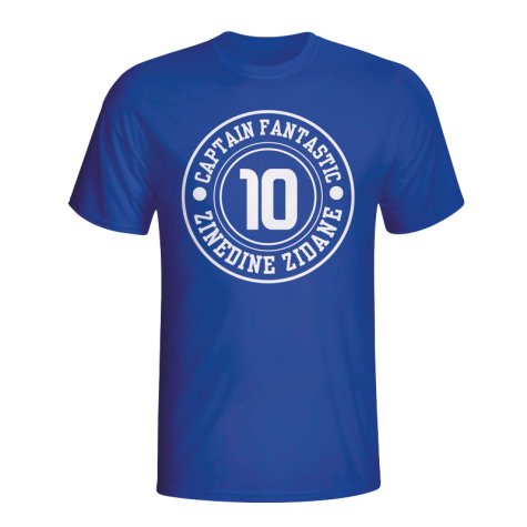 Zinedine Zidane France Captain Fantastic T-shirt (blue)