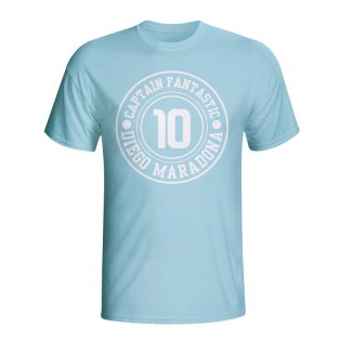 Diego Maradona Argentina Captain Fantastic T-shirt (sky Blue)