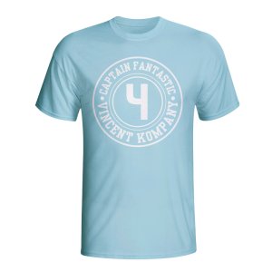 Vincent Kompany Man City Captain Fantastic T-shirt (sky Blue)