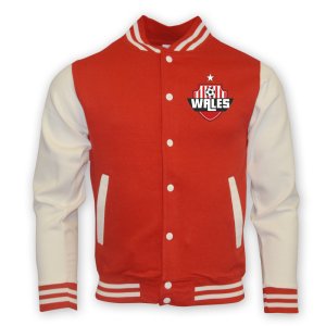 Wales College Baseball Jacket (red)
