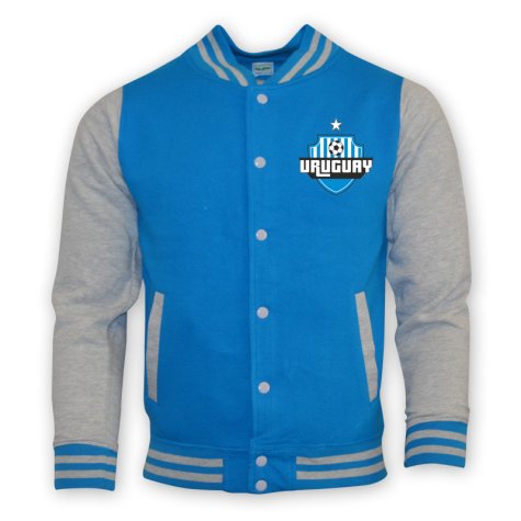 Uruguay College Baseball Jacket (sky Blue)