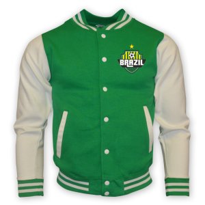Brazil College Baseball Jacket (green) - Kids