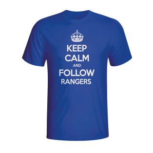 Keep Calm And Follow Rangers T-shirt (blue) - Kids