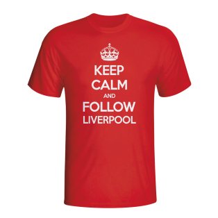 Keep Calm And Follow Liverpool T-shirt (red)