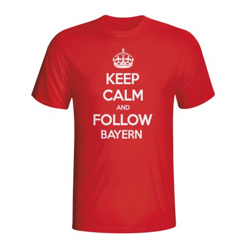 Keep Calm And Follow Bayern Munich T-shirt (red) - Kids
