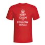 Keep Calm And Follow Sevilla T-shirt (red) - Kids
