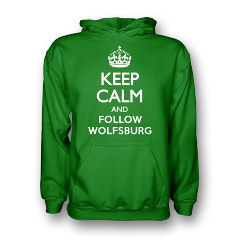 Keep Calm And Follow Wolfsburg Hoody (green) - Kids