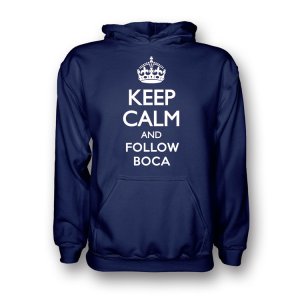 Keep Calm And Follow Boca Juniors Hoody (navy) - Kids