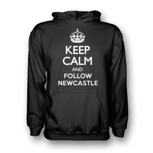 Keep Calm And Follow Newcastle Hoody (Black) - Kids