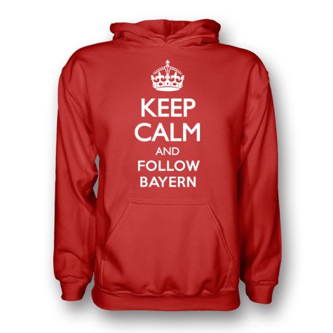Keep Calm And Follow Bayern Munich Hoody (red) - Kids