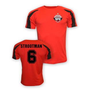 Kevin Strootman Roma Sports Training Jersey (red) - Kids