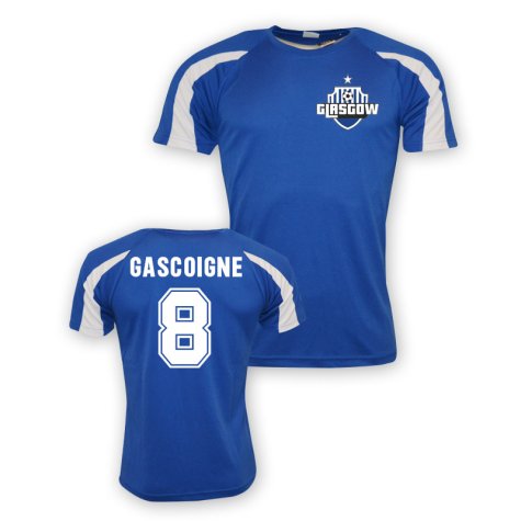 Paul Gascoigne Rangers Sports Training Jersey (blue)