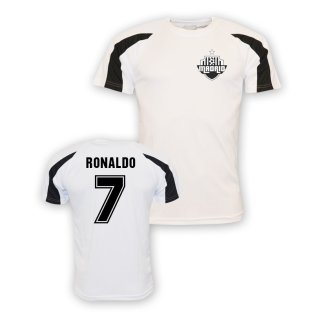 Cristiano Ronaldo Real Madrid Sports Training Jersey (white)