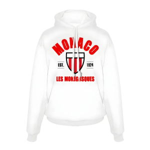 Monaco Est.1924 footer with hood - White