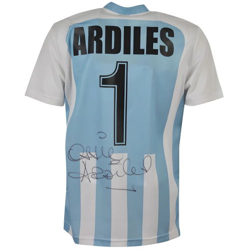 Errea Argentina Number 1 Shirt signed by Ossie Ardiles