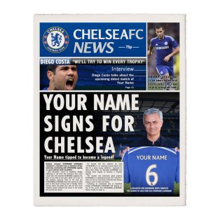 Personalised Chelsea Newspaper