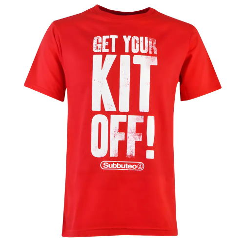 Subbuteo Get Your Kit Off T-Shirt - Red