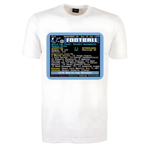 1978 World Cup Final Argentina v Netherlands Retrotext T-Shirt