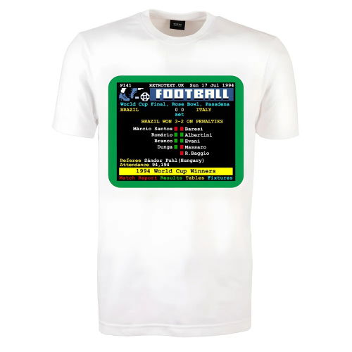 1994 World Cup Final Brazil v Italy Retrotext T-Shirt