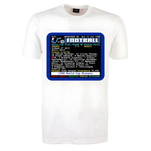 1998 World Cup Final France v Brazil Retrotext T-Shirt