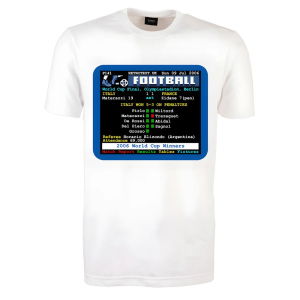 2006 World Cup Final Italy v France Retrotext T-Shirt