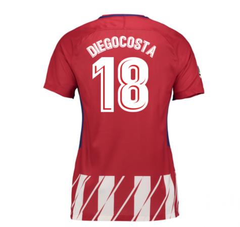 2017-2018 Atletico Madrid Womens Home Shirt (Diego Costa 18)