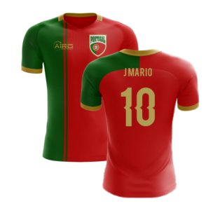 2024-2025 Portugal Flag Home Concept Football Shirt (J.Mario 10) - Kids