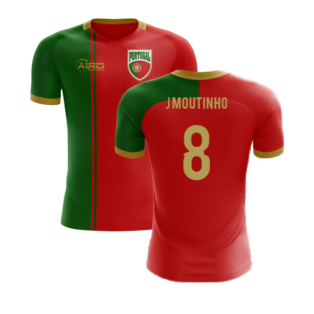 2024-2025 Portugal Flag Home Concept Football Shirt (J.Moutinho 8) - Kids