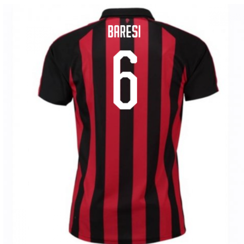 2018-2019 AC Milan Puma Home Football Shirt (Baresi 6)