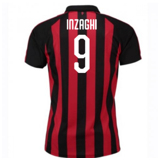 2018-2019 AC Milan Puma Home Football Shirt (Inzaghi 9) - Kids