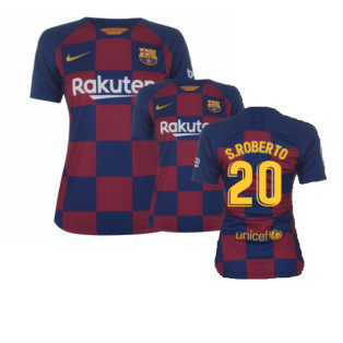 2019-2020 Barcelona Home Nike Ladies Shirt (S.ROBERTO 20)