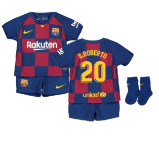 2019-2020 Barcelona Home Nike Baby Kit (S.ROBERTO 20)