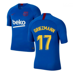 2019-2020 Barcelona Nike Training Shirt (Blue) - Kids (Griezmann 17)