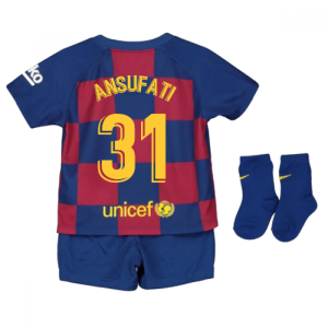 2019-2020 Barcelona Home Nike Baby Kit (Ansu Fati 31)