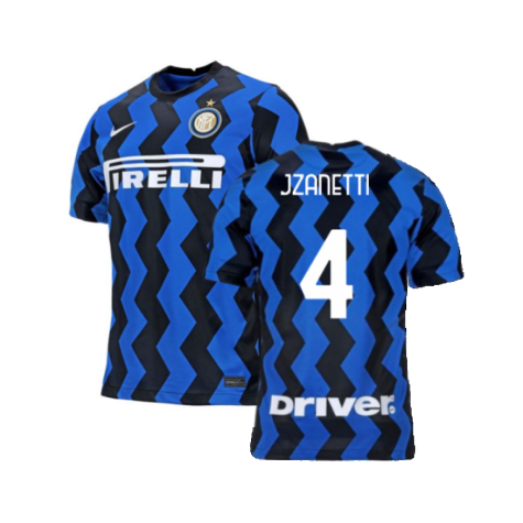 2020-2021 Inter Milan Home Nike Football Shirt (J ZANETTI 4)
