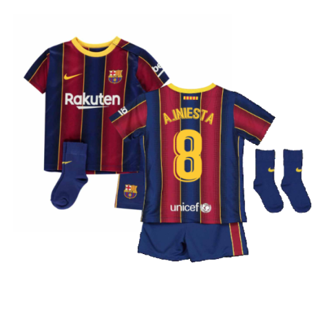 2020-2021 Barcelona Home Nike Baby Kit (A.INIESTA 8)