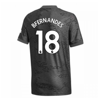 2020-2021 Man Utd Adidas Away Football Shirt (Kids) (B FERNANDES 18)