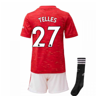 2020-2021 Man Utd Adidas Home Little Boys Mini Kit (TELLES 27)