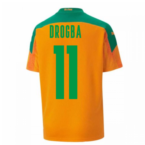 2020-2021 Ivory Coast Home Shirt (Kids) (DROGBA 11)