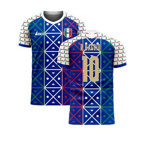 Italy 2025-2026 Renaissance Home Concept Football Kit (Libero) (R.BAGGIO 10)