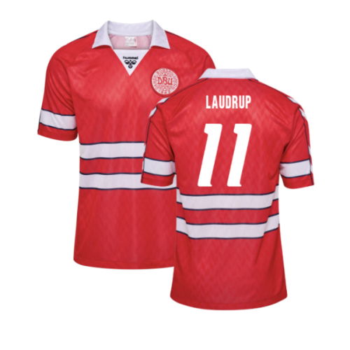 1988 Denmark Home Retro Shirt (Laudrup 11)
